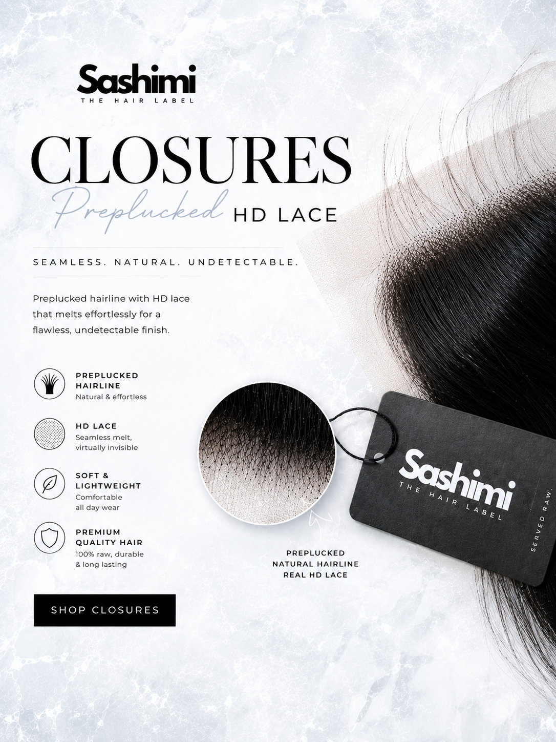 Pre-Plucked HD Lace Closures